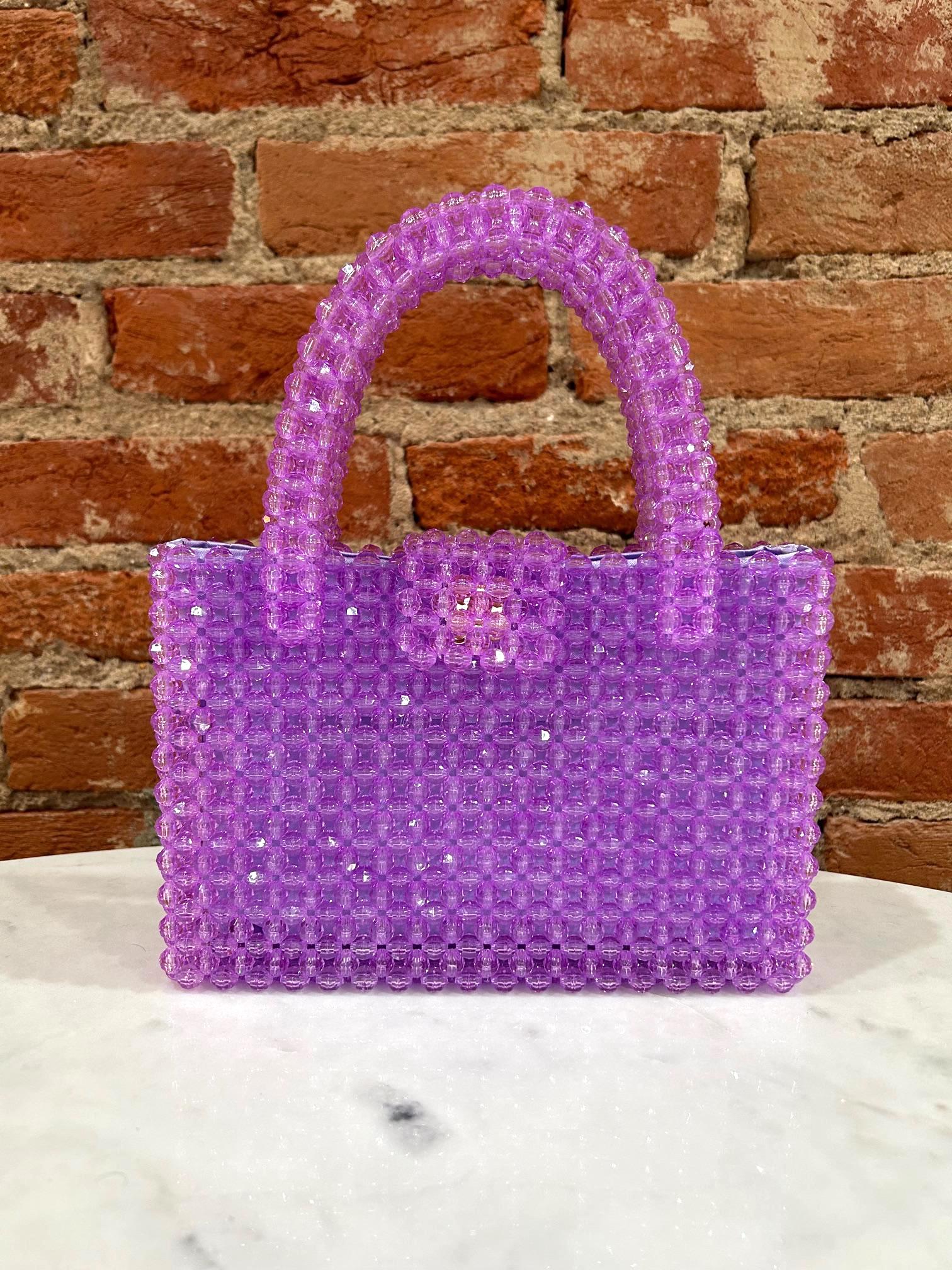 Purple Beaded Bag