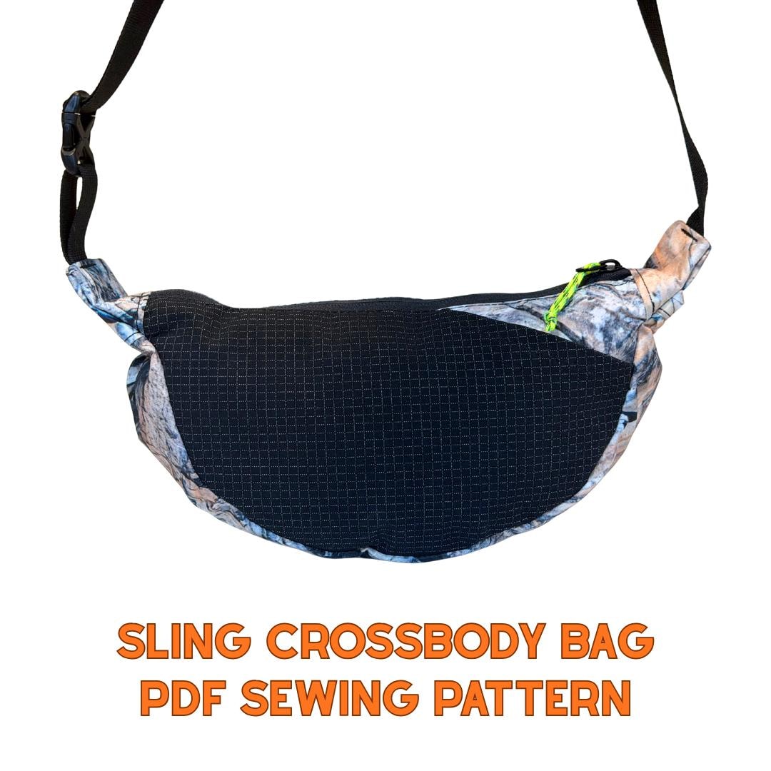 Sling Crossbody Bag Crescent PDF Sewing Pattern With Sew Along Video - Etsy
