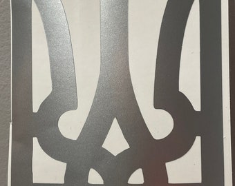Tryzub Vinyl Decal 5”x3”