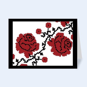 Tarjeta con rosas ucranianas