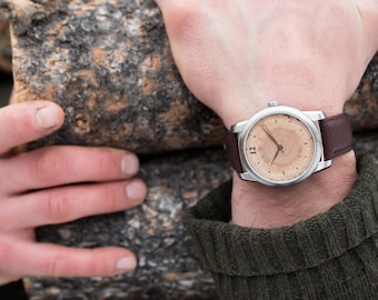 Baum Urne Schmuck für Männer Sympathie Uhr; Gedenk- und Trauerandenken