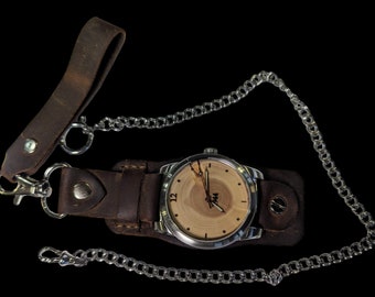 Handgefertigte Holz-Taschenuhr zum Geburtstag oder zum Jubiläum Geschenk Passen Sie die Anzahl der Jahresringe an das Jahr des Empfängers an.