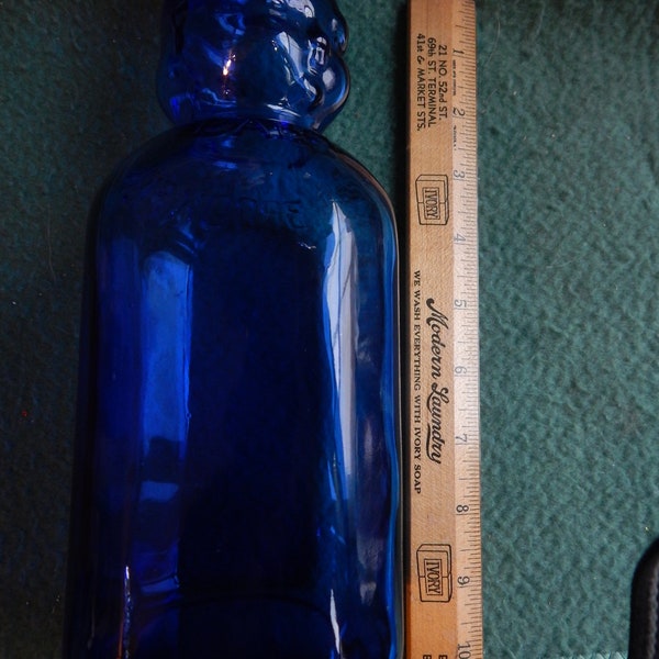 Blue Glass Brookfield Baby Top Milk Bottle