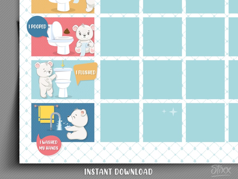 Printable Potty Chart | Potty Training Chart | Potty Rewarding Chart ...