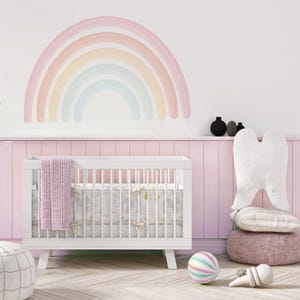 Pastel Watercolor Rainbow Wall Decal: Peel & Stick Nursery Decor - Etsy