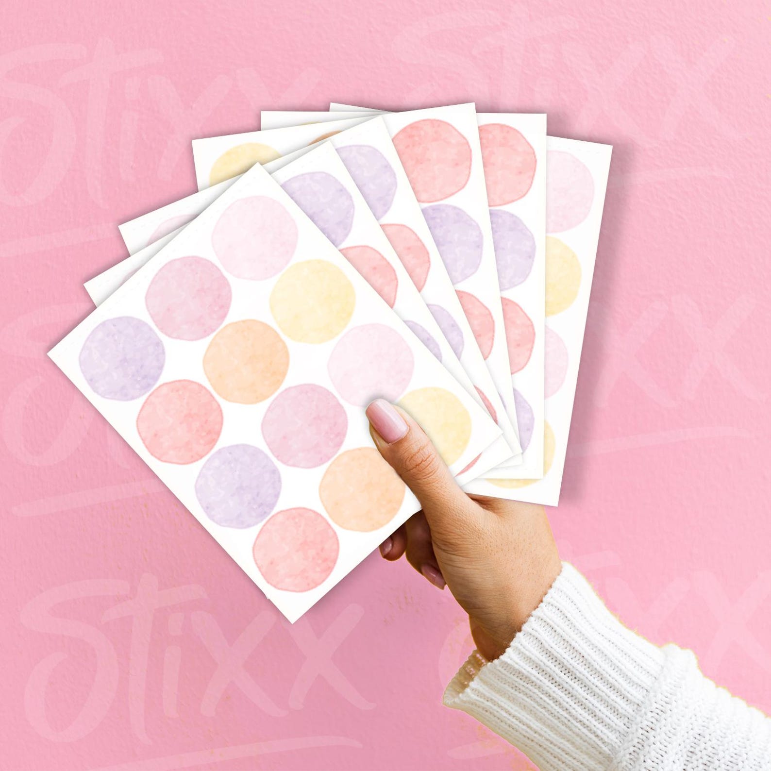 Pastel Watercolor Dots Wall Decals: Removable Nursery Decor - Etsy