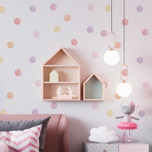Pastel Watercolor Dots Wall Decals: Removable Nursery Decor - Etsy