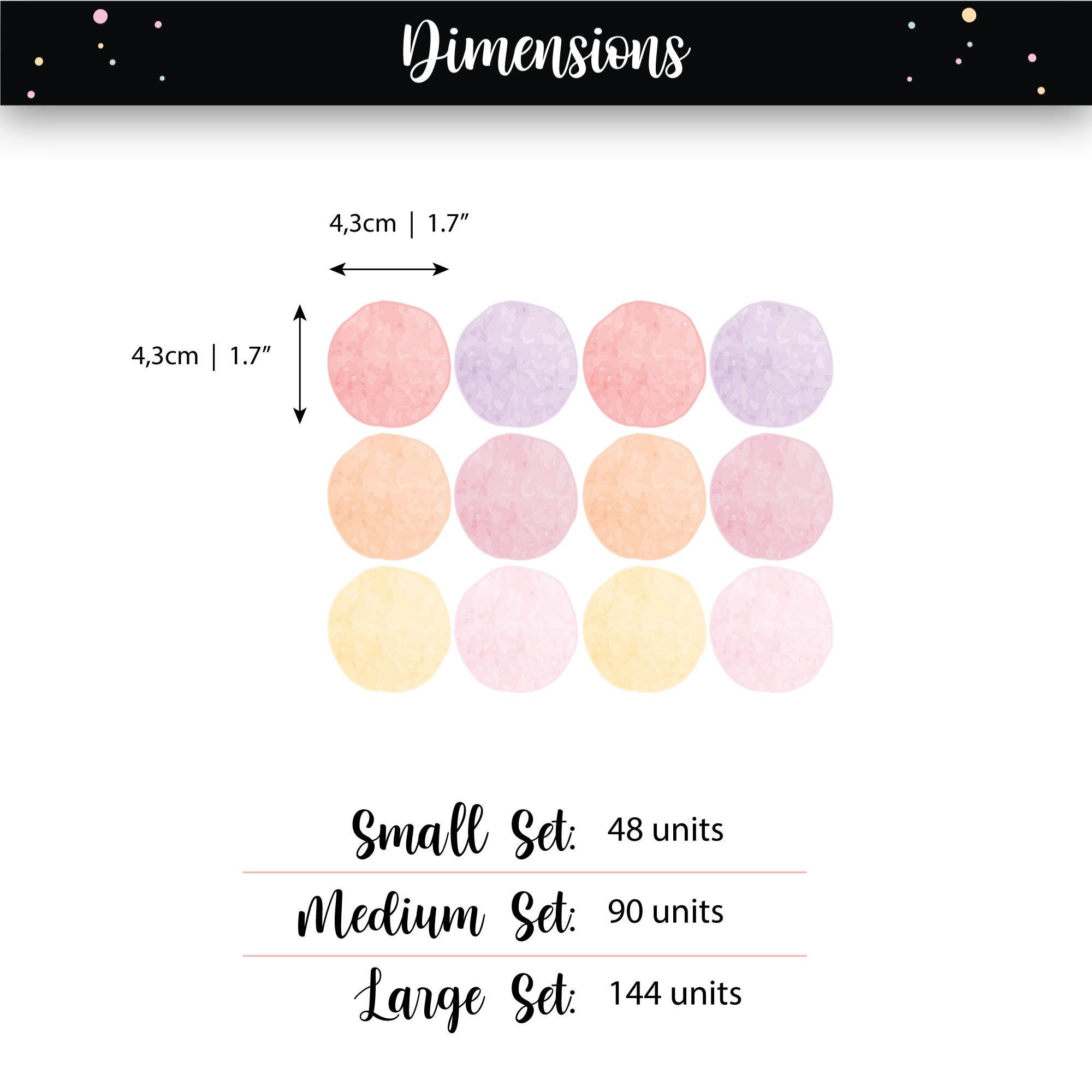 Pastel Watercolor Dots Wall Decals: Removable Nursery Decor - Etsy