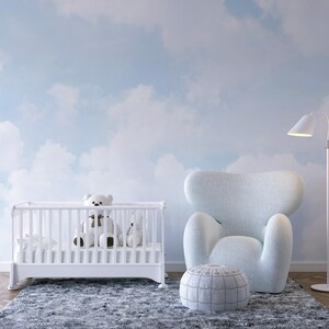 Clouds Sky Wallpaper Custom Size Blue Sky Wall Art Ceiling Mural Nursery Decor Removable Peel and Stick Kids Baby Sky Print Decor DREAMY SKY, Blue Sky Nursery, Sky Clouds Wallpaper, Serene Wallpaper, Tranquil Wallpaper, Nursery Wallpaper, Baby Girl Decor, Baby Boy Decor, Cloudy Decor, Dreamy Wall art