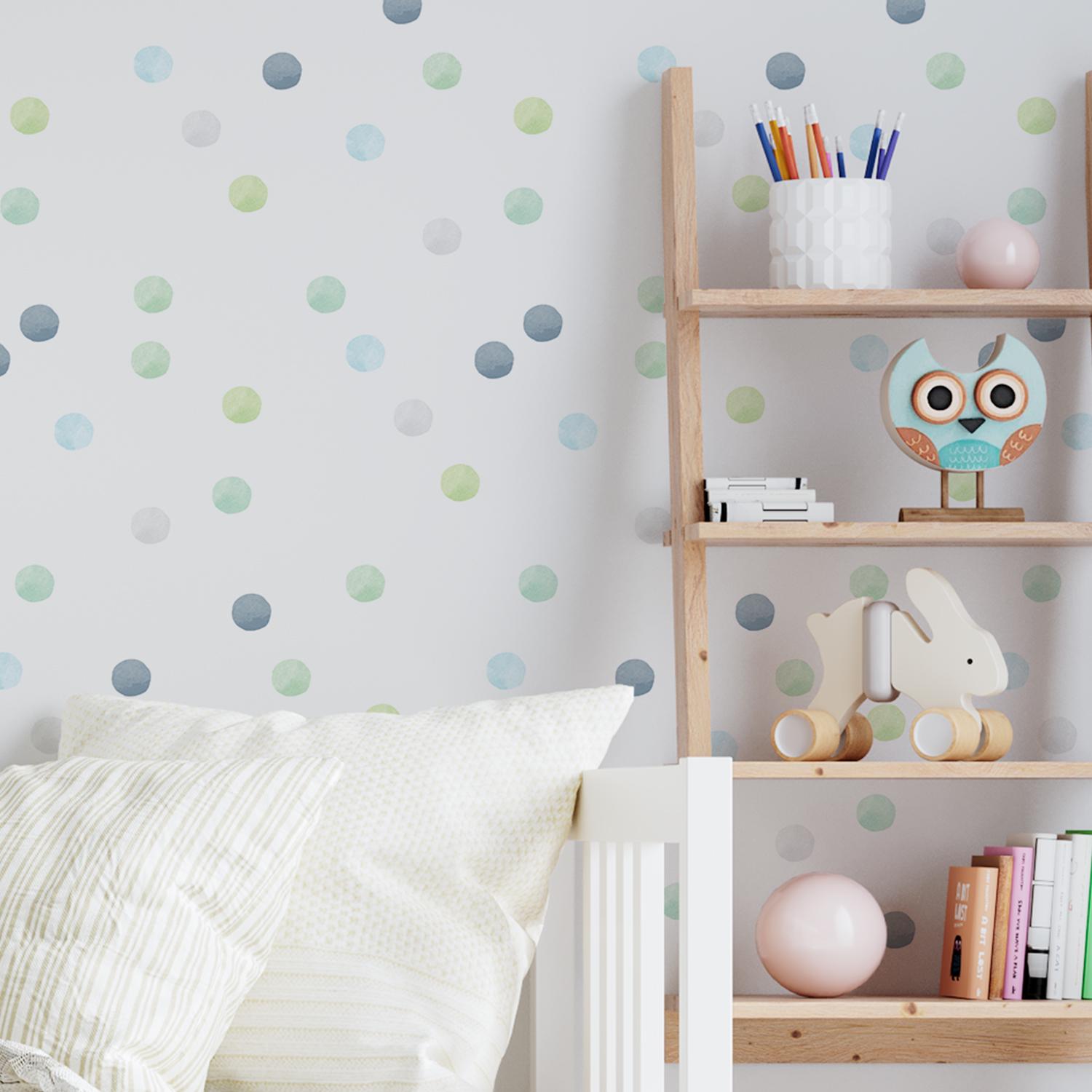 Pastel Watercolor Dots Wall Decals: Removable Nursery Decor - Etsy