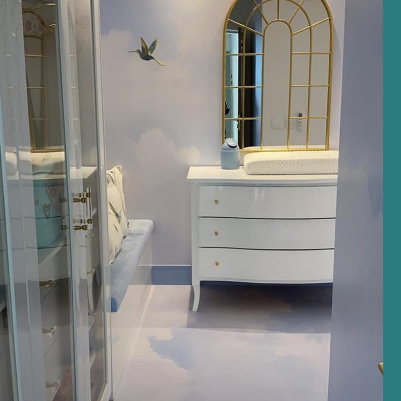 Clouds Sky Wallpaper Custom Size Blue Sky Wall Art Ceiling Mural Nursery Decor Removable Peel and Stick Kids Baby Sky Print Decor DREAMY SKY, Blue Sky Nursery, Sky Clouds Wallpaper, Serene Wallpaper, Tranquil Wallpaper, Nursery Wallpaper, Baby Girl Decor, Baby Boy Decor, Cloudy Decor, Dreamy Wall art