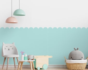 Vinilo decorativo para pared de guardería con diseño de vieiras: fácil de quitar y pegar.
