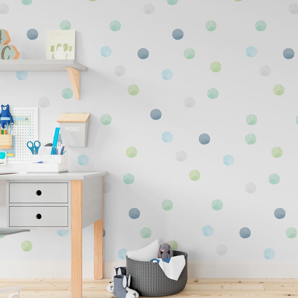 Pastel Watercolor Dots Wall Decals: Removable Nursery Decor - Etsy