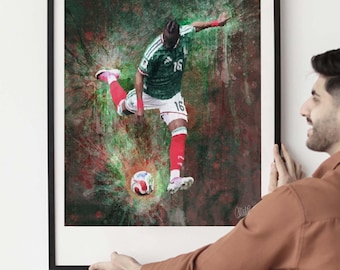 Julian Quiñones, Mexico Football Poster, World Cup 2026 Soccer Print (Digital Download)