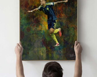 Luis Diaz Colombia Football Poster, World Cup 2026 Soccer Print (Digital Download)