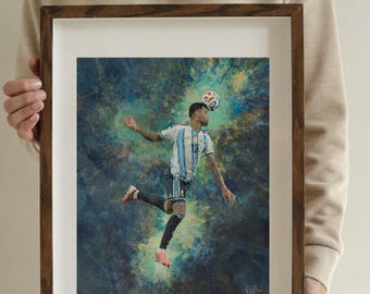 Cristian Romero Argentina Football Poster, World Cup 2026 Soccer Print (Digital Download)
