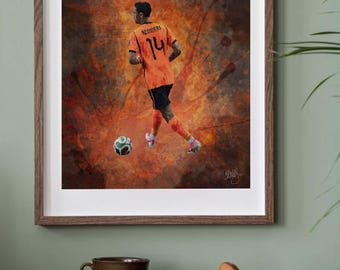 Tijjani Reijnders Netherlands Football Poster, World Cup 2026 Soccer Print (Digital Download)