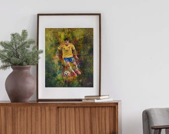 Gustavo Puerta Colombia Football Poster, World Cup 2026 Soccer Print (Digital Download)