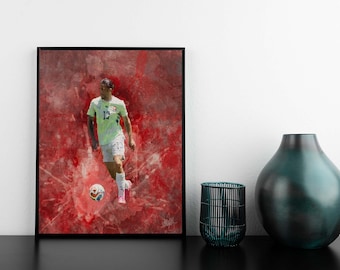 Ricardo Rodriguez Switzerland Football Poster, World Cup 2026 Soccer Print (Digital Download)