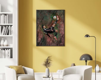 Edson Alvarez Mexico Football Poster, World Cup 2026 Soccer Print (Digital Download)