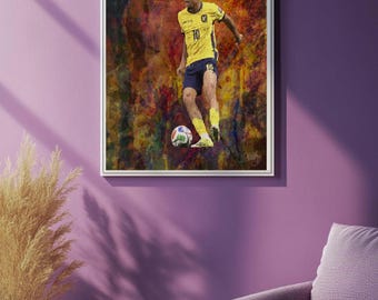 Kendry Paez Ecuador , Football Poster, World Cup 2026 Soccer Print (Digital Download)