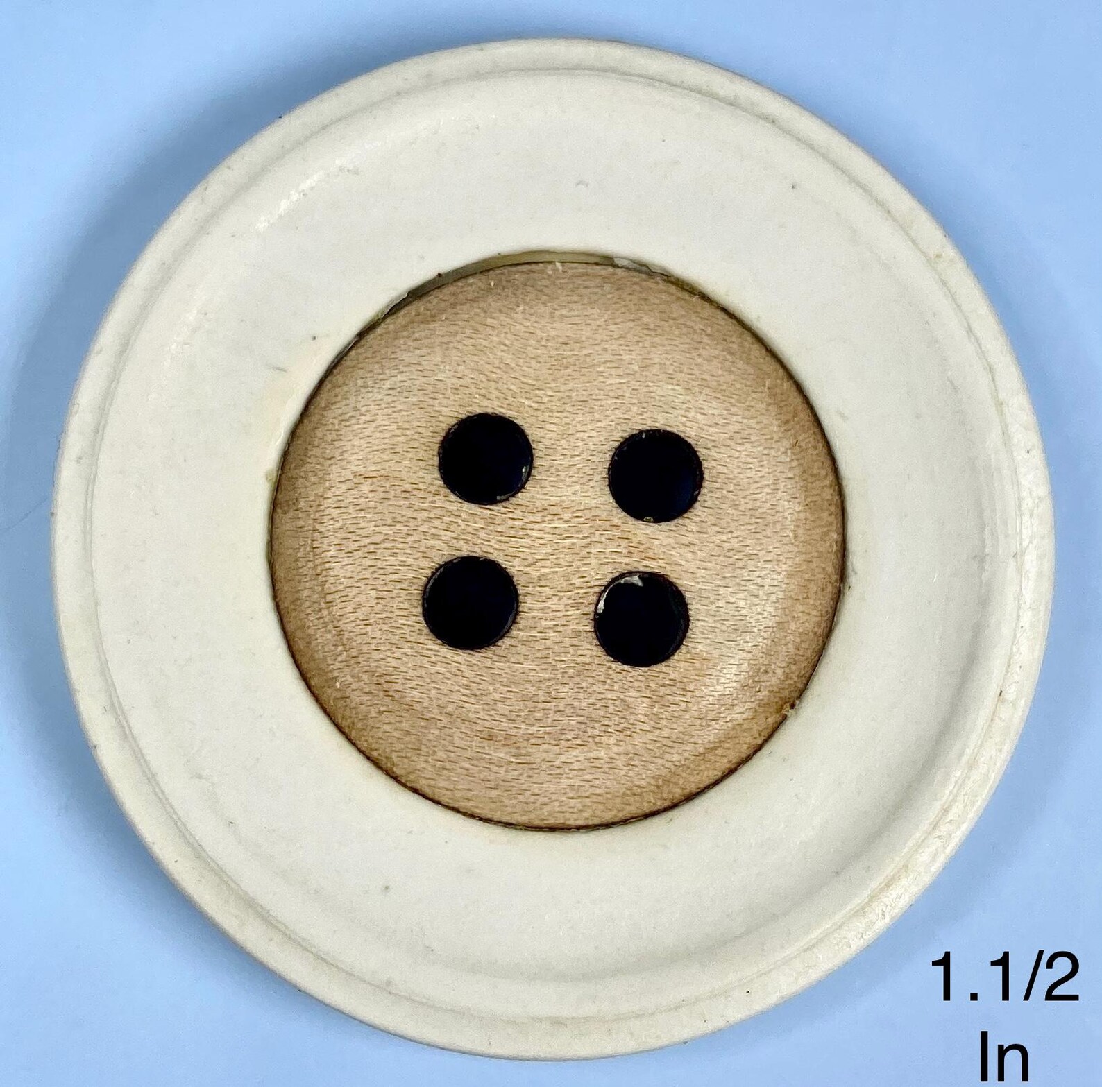 Wood and Manufactured Stone Button Hand Crafted Button Decorative ...