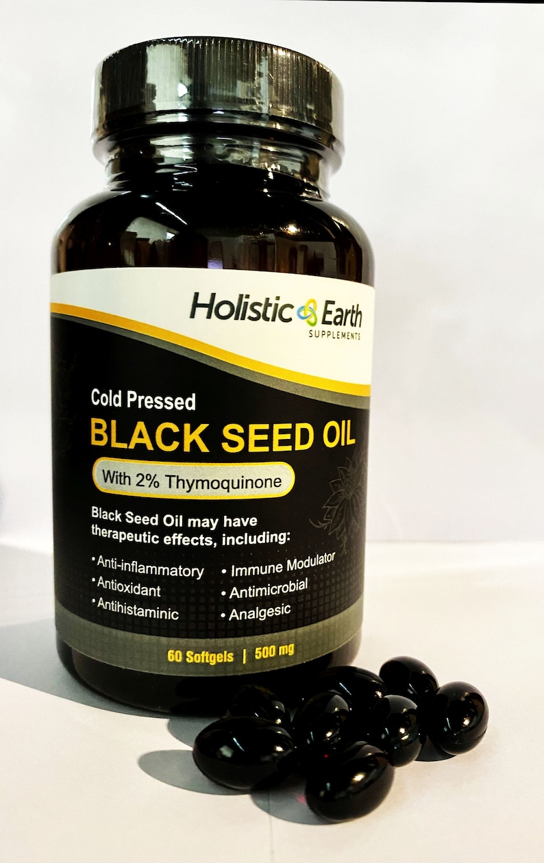 Premium Cold Pressed Black Seed Oil Softgel Capsules With 2