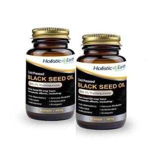 2 for 1 Premium Cold Pressed Black Seed Oil Softgel Capsules with 2% Thymoquinone 120 ct (Two bottles)