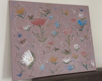Floral Abstract Painting 20x24 Canvas Wall Art
