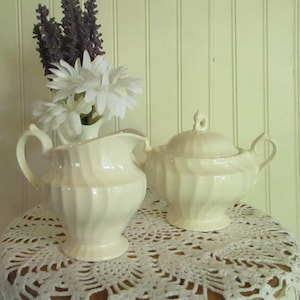 Staffordshire by Myott Olde Chelsea Creamer and Sugar set, England Vintage