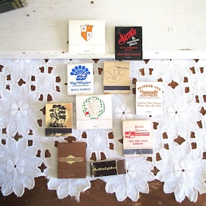 Set of 10 Vintage Matchbooks, Set of Cool Vintage Matchbooks and boxes, Collectable Matches, Great Assortment of Vintage Matchbooks #21