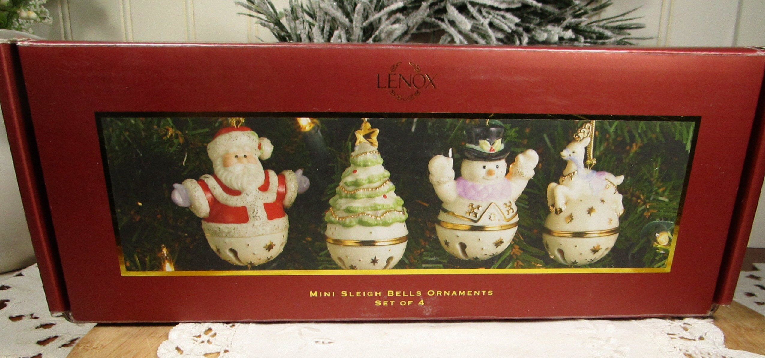 Lenox Mini Sleigh Bells Ornaments Set of 4 in original Box Etsy