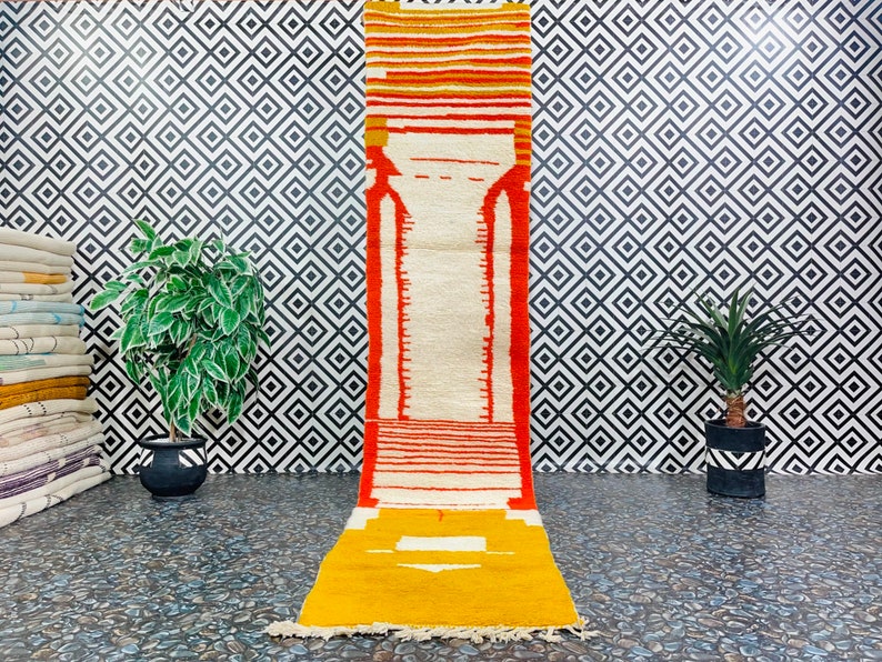 Vintage Moroccan Runner Rug Hallway Runner Rug Moroccan Etsy