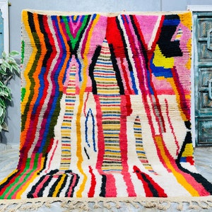 Costum Moroccan colorful rug, authentic Moroccan rug, Berber rug, Genuine wool rug, handmade rug