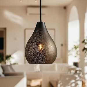 Handmade Brass Dome Pendant Lamp: Modern Farmhouse Lighting