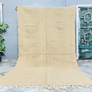 Moroccan Kilim Rug , Handmade Flatweave Wool Carpet , Boho Style Ethnic Home Accent , All Wool Kilim Rug