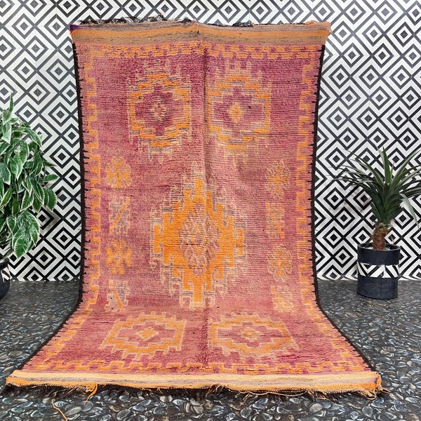 Boujad Moroccan Rug, Authentic Berber Rug, Handmade Wool, Moroccan Area Rug, Bohemian Rug