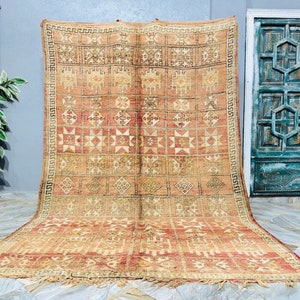 Fabulous Wool Moroccan Rug, Handmade Rug, Tribal Area Rug, Vintage Boujaad Rug, Morrocan Decor Rug, Bohemian Rug