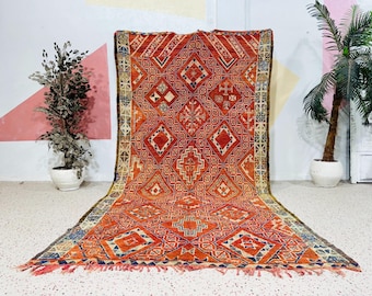 アンティークの手織りベルベルラグ：本物のモロッコ部族の装飾 - Etsy 日本