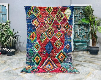 【新品/一点物】モロッコのベルベルラグ 101×60　No. 4 新品/一点物】モロッコのベルベルラグ 101×60 No. 4