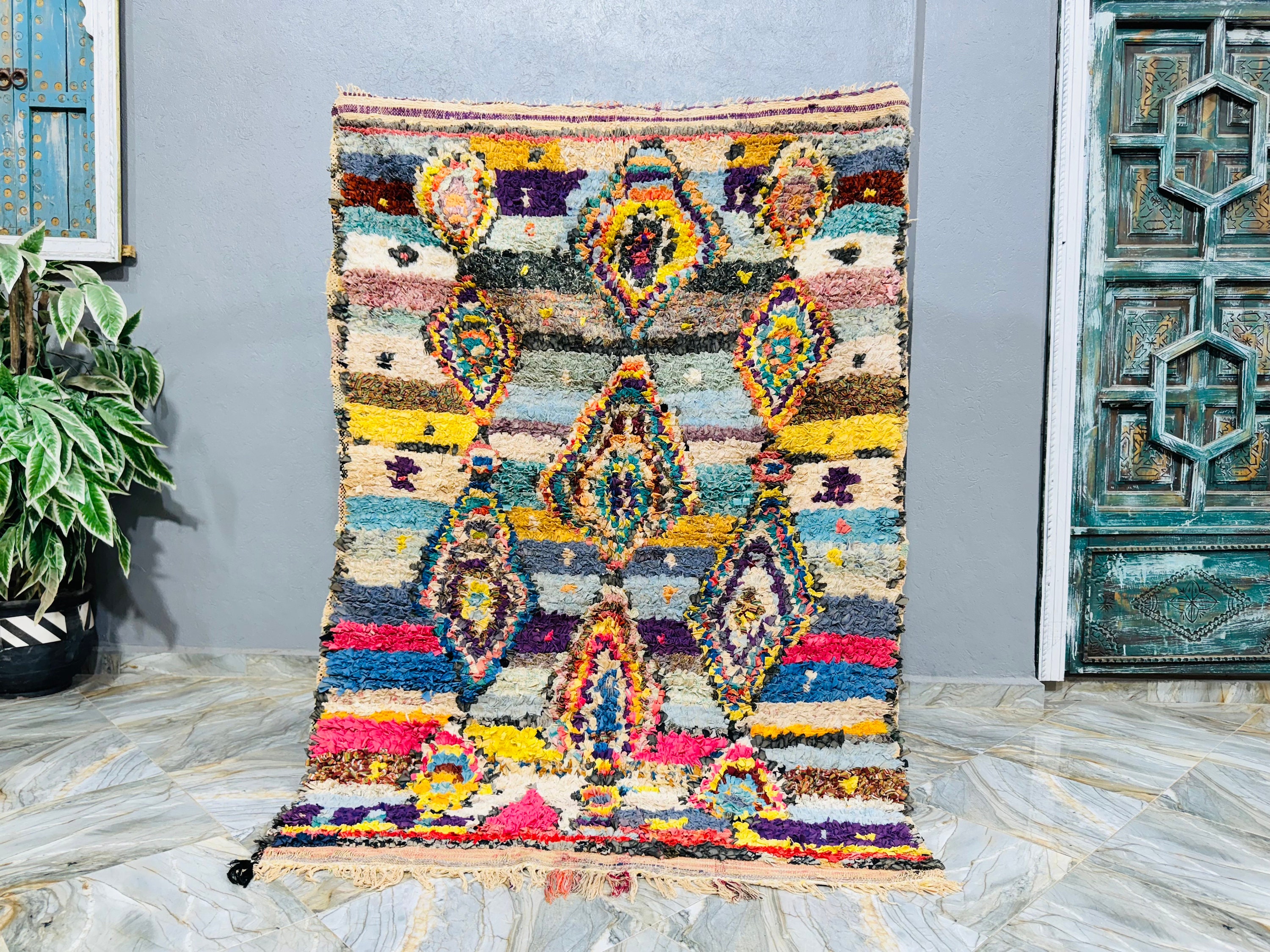 【新品/一点物】モロッコのベルベルラグ 105×68　No.2 新品/一点物】モロッコのベルベルラグ 105×68 No.2 ラグ・カーペット