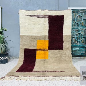 Handmade Moroccan Rug, Made Moroccan Beni Ourain rug, Custom Size Rug, Handmade Rug, Berber Carpet, Authentic Morocco Rug, Free Shipping Rug
