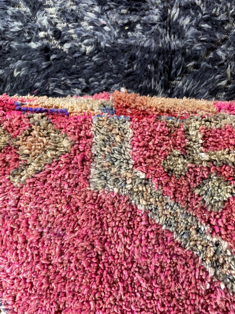 moroccan decorative boujaad Pink Pouf Cover 23x23 inches moroccan rugs