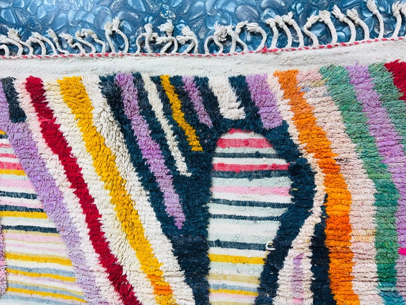 Costum Moroccan Colorful Rug Authentic Moroccan Rug Berber Etsy