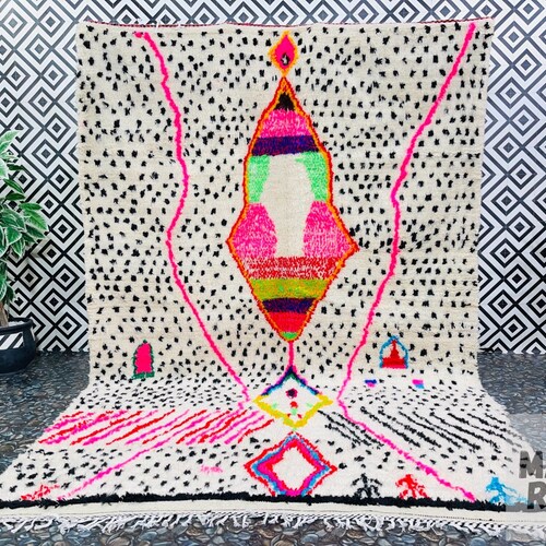 Unique Berber Moroccan Costum Rug Moroccan Woolen Carpet Etsy