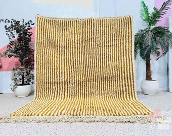 Handmade Beni Ourain Rug: Authentic Moroccan Berber Wool Carpet