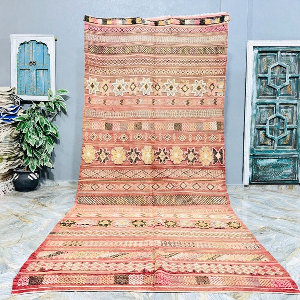 Gorgeous Authentic Boujaad Rug, Large VIntage Rug, Berber Carpet, Moroccan Area Rug, Vintage Boujaad Rug, Authentic Morocco Rug