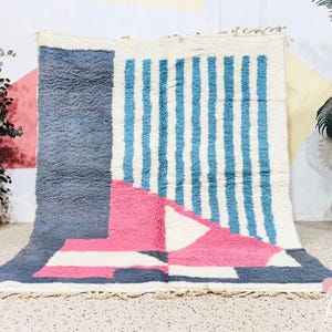 CHIC MOROCCAN RUG, Custom Made Beni Ourain Rug, Handmade Rug, Berber Moroccan Carpet, Colorful Morrocan Rug, Tapis Berbere