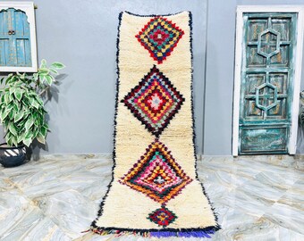 Best Boucherouite Rug, Moroccan Runner Rug, Handmade Rug, Tribal Runner Rug, Oriental Rug, Runner Morocco Rug, Carpet Runner