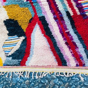 Costum Moroccan colorful rug, authentic Moroccan rug, Berber rug, Genuine wool rug, handmade rug image 7